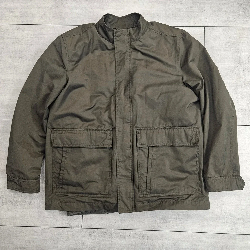 Banana Republic WR Travel Jacket‎ Peat Green Mens Large Removable Vest Liner